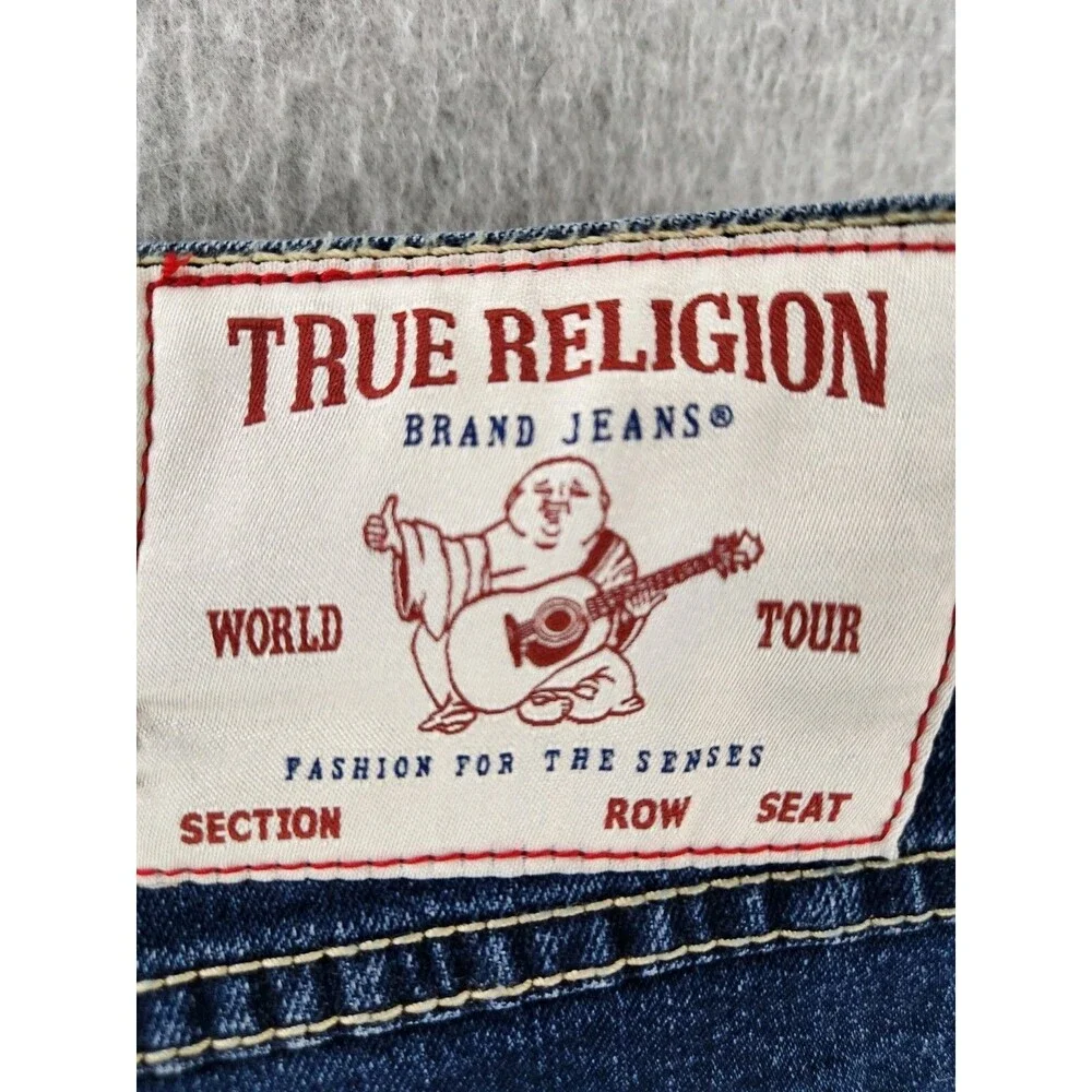 True Religion Billy Jeans 38 Flap T Snap Bootcut Relaxed‎ Stretch 42 40x34
